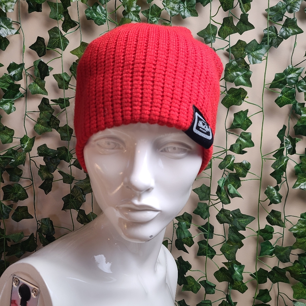 Carling Black Label Unisex Red Knit Winter Hat Beanie
